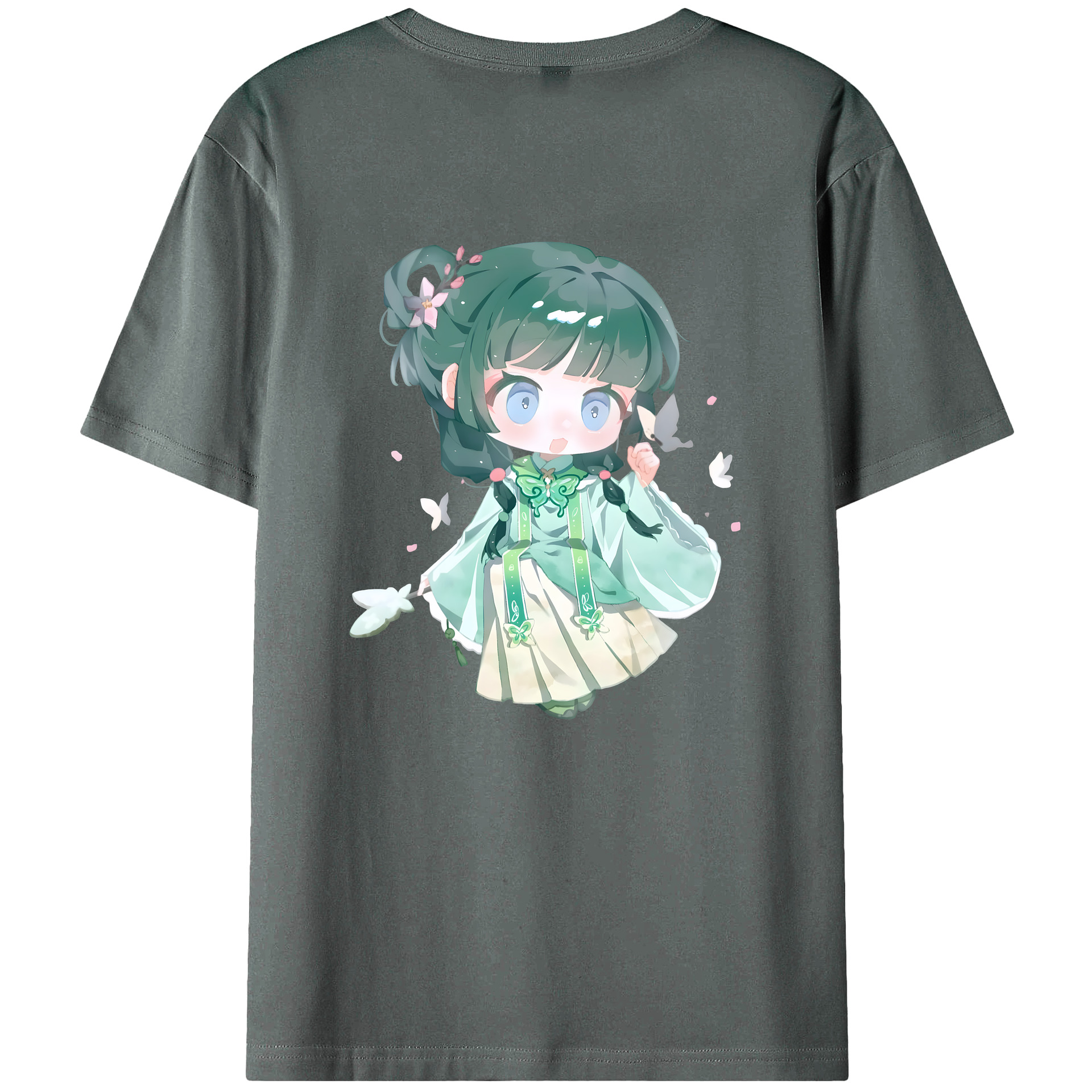 （画像用） 薬屋のひとりごと The Apothecary Diaries 綿100％ メンズ半袖Tシャツ（バックプリント） 通気性
